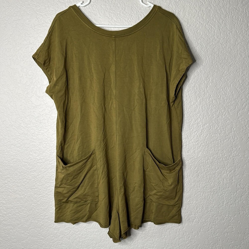 Anthropologie LaBiz Pocket Romper Size 8 Shorts Short Sleeve Baggy Low Back - Picture 5 of 6
